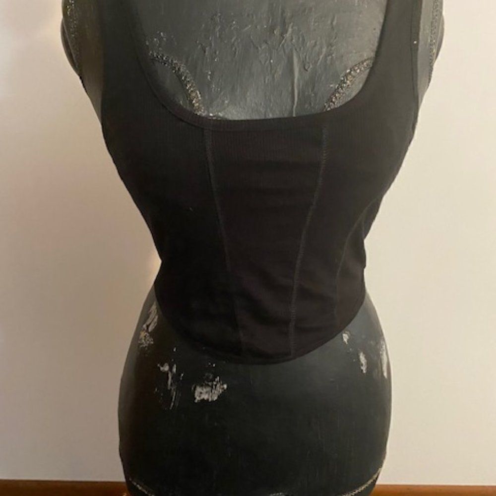 Bozzolo Black crop tank, size Large